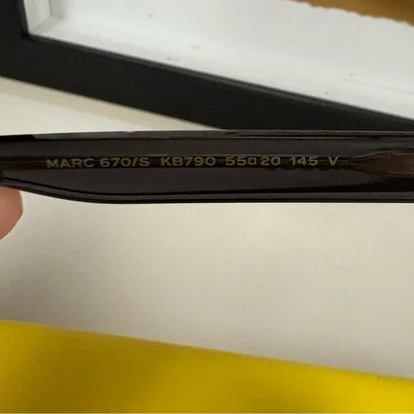 Marc Jacobs Marc Black Sunglasses with Gold Detail - 670/S - Picture 5 of 8